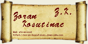 Zoran Košutinac vizit kartica